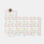 Klassieke Polka-Dot Monogram Favor Box Bedankdoosjes (Uitgevouwen)