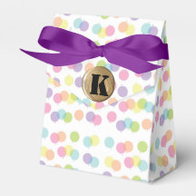 Klassieke Polka-Dot Monogram Favor Box