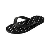 Klassieke Polka Dot Zwart-wit Kinder Teenslippers (Schuin)