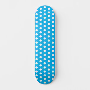 Klassieke Polka Dots Hemelblauw en Wit Persoonlijk Skateboard
