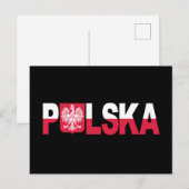 Klassieke Polska Poolse vlag Eagle National Briefkaart (Voorkant / Achterkant)