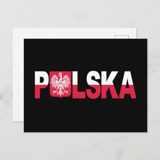 Klassieke Polska Poolse vlag Eagle National Briefkaart (Voorkant / Achterkant)