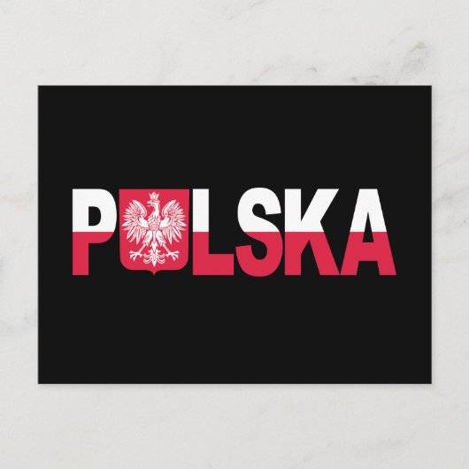 Klassieke Polska Poolse vlag Eagle National Briefkaart (Voorkant)