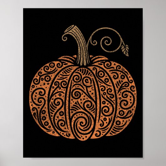Klassieke Pompoen Dames Herfst Thanksgiving H Poster (Voorkant)