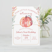 Klassieke pompoen eerste uitnodiging op zaterdag (Staand voorkant)