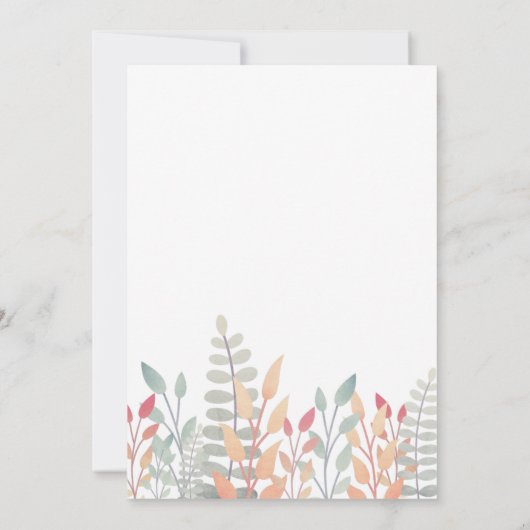 Klassieke pompoen eerste uitnodiging op zaterdag (Achterkant)