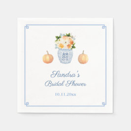 Klassieke Pompoen Herfst Bloemen Bruidsdouche Fees Servet