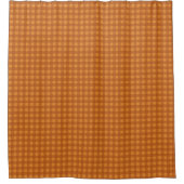Klassieke Pompoen Herfst Gingham Plaid Check Douchegordijn (Voorkant)