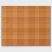 Klassieke Pompoen Herfst Gingham Plaid Rut Cadeaupapier (Vlak)