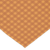 Klassieke Pompoen Herfst Gingham Plaid Rut Korte Tafelloper (Hoek)
