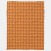 Klassieke pompoen herfst gingham ruit fleece deken (Voorkant)