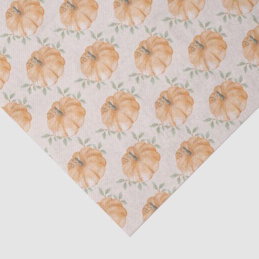 Klassieke Pompoen Herfst Herfst Patroon Tissuepapier (Detail)