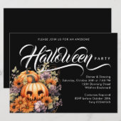 Klassieke Pompoen Lantaarn Halloween Feest Kaart (Voorkant / Achterkant)