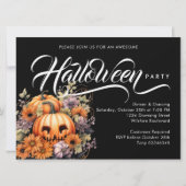 Klassieke Pompoen Lantaarn Halloween Feest Kaart (Voorkant)