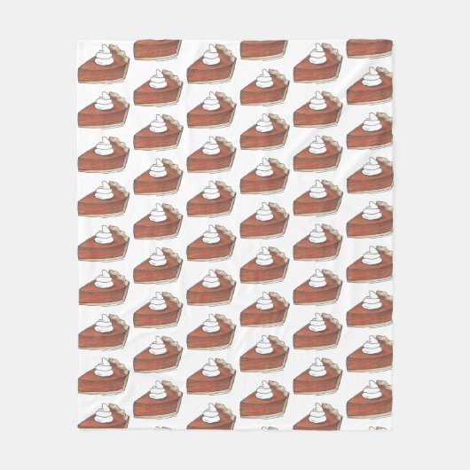 Klassieke pompoen Pie Slice Thanksgiving Fleece Deken (Voorkant)