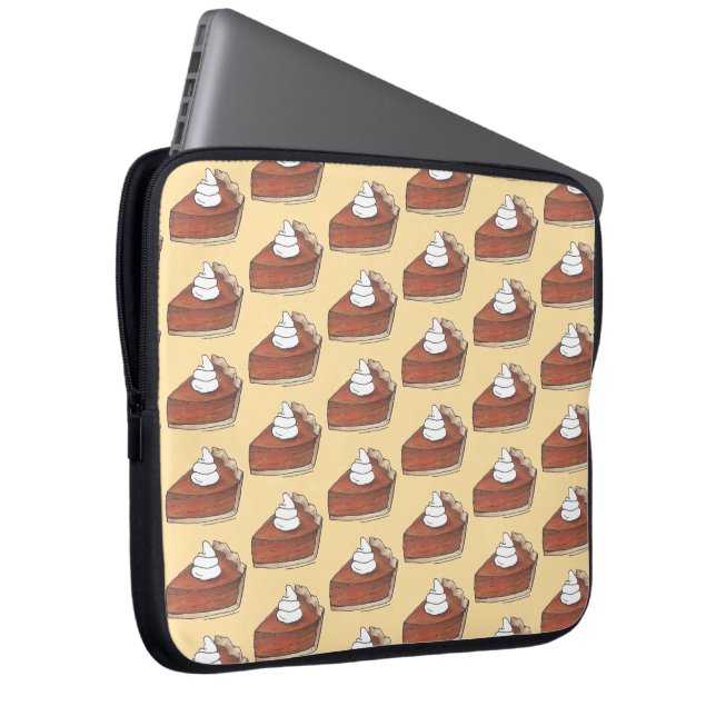 Klassieke pompoen Pie Slice Thanksgiving Laptop Sleeve (Voorkant Rechts)