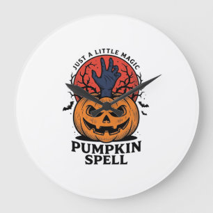 Klassieke Pompoen Spreuk Halloween Heks Hand Kunst Grote Klok