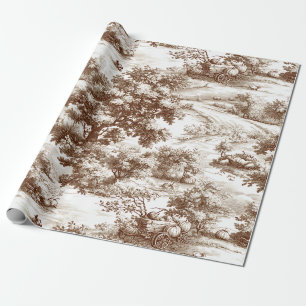 Klassieke Pompoenoogst Platteland Toile (10) Cadeaupapier