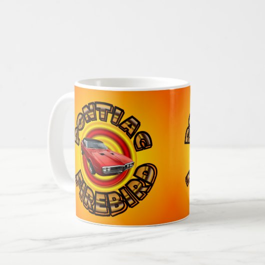 Klassieke Pontiac Firebird Car Mok. Koffiemok (Voorkant links)