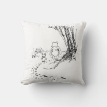 Klassieke Pooh Beer & Biggetje Wandelende Worp Kus