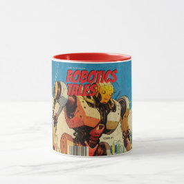 Klassieke Pop Art Sci-Fi Comic Robot Omslag Mok