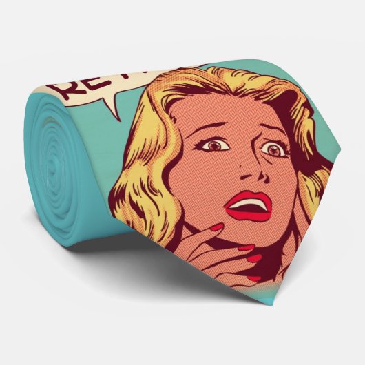 Klassieke Pop Art Stropdas (Opgerold)