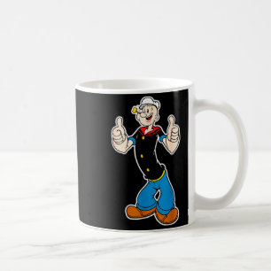 Klassieke pop-eye vintage cartoon duim omhoog koffiemok