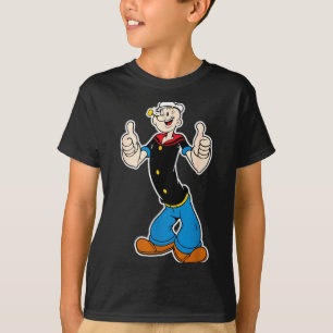 Klassieke Pop Eye Vintage Cartoon Duim Omhoog T-sh T-shirt