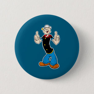 Klassieke pop oog vintage cartoon duim omhoog ronde button 5,7 cm