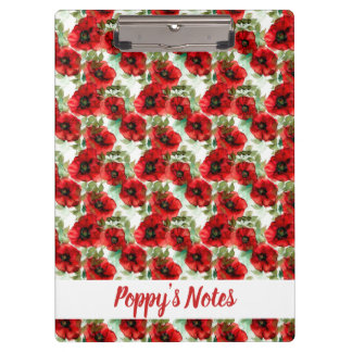 Klassieke Poppy Pattern Name Klembord