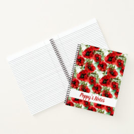 Klassieke Poppy Pattern Name Notitieboek