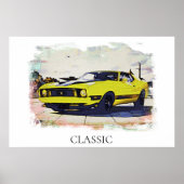 *~* Klassieke  Populaire retro-spierauto Poster (Voorkant)