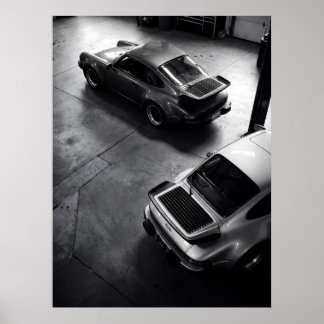 Klassieke Porsche 911 Turbo Luchtfoto Poster