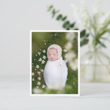 Klassieke portret foto Newborn Birth Announounding