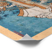 Klassieke  portret van de japanse geisha poster (Hoek)