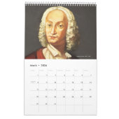 Klassieke portretten van 12 componisten, 2026 kalender (Mar 2026)
