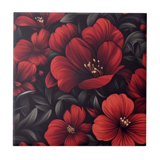 Klassieke Portugese Rozen Keramische Tegels Tegeltje (Voorkant)