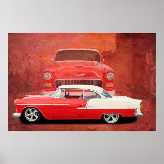 Klassieke Poster 1955 1956 Chevy 55 56 (Voorkant)