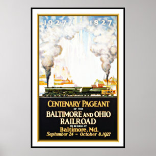 Klassieke Posterprint Baltimore-spoorweg Groot Poster