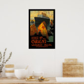 Klassieke Posterprint Orient Stoomschip Poster (Keuken)