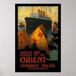 Klassieke Posterprint Orient Stoomschip Poster