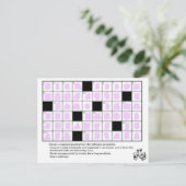 Klassieke postkaart voor crossword (Staand voorkant)