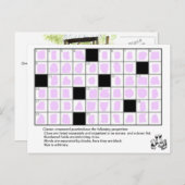 Klassieke postkaart voor crossword (Voorkant / Achterkant)