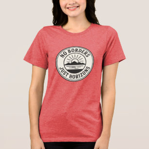 Klassieke Postzegel – “Geen Grenzen, Alleen Horizo Tri-Blend Shirt