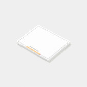 Klassieke potlood omkaderde briefpapier terug naar post-it® notes (Schuin)