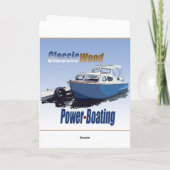Klassieke Power-Boating Feestdagen Kaart (Achterkant)