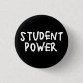 Klassieke Power Protest Button 1960 voor studenten (Voorkant)