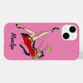 Klassieke prachtige blondine glamourgirl retro pin Case-Mate iPhone case (Achterkant (horizontaal))