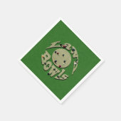 Klassieke precisie: cirkelvormige gazonschalen Log Servet (Hoek)