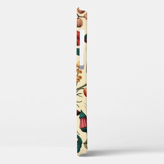 Klassieke Premium-paddenstoel en bloemenontwerp Case-Mate iPhone Case (Achterkant / Links)